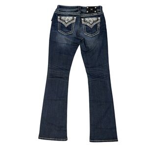Miss Me Mid Rise Bootcut Jeans Size 29 NWT 34” Inseam Western